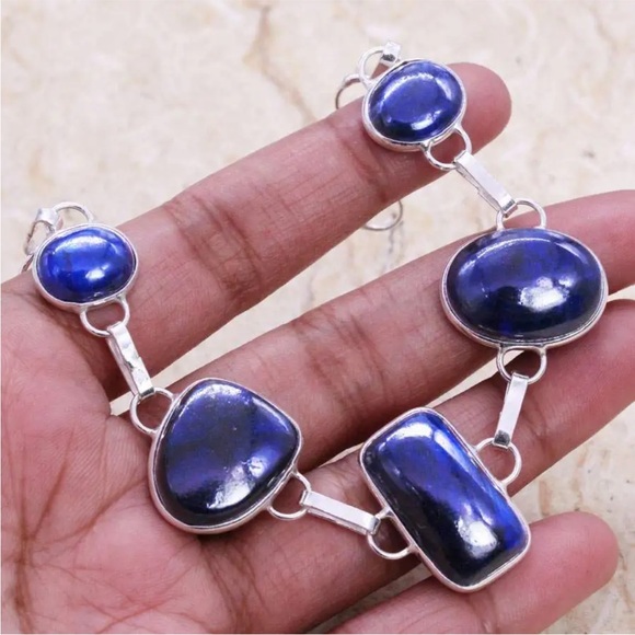 Labradorite silver bracelet - Picture 4 of 5